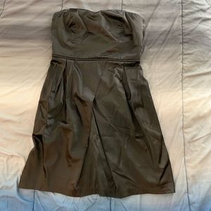 Black strapless dress